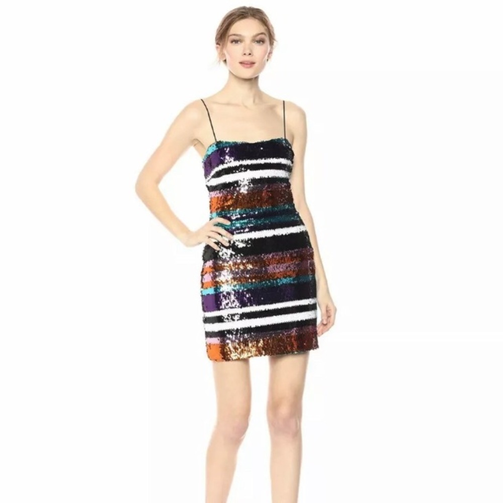 LIKELY Braelynn Sequin Striped Cocktail Dress